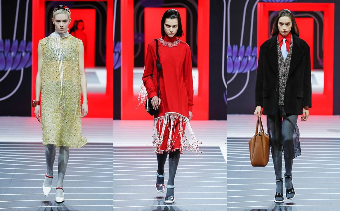 En images : le défilé Prada automne-hiver 2020-21