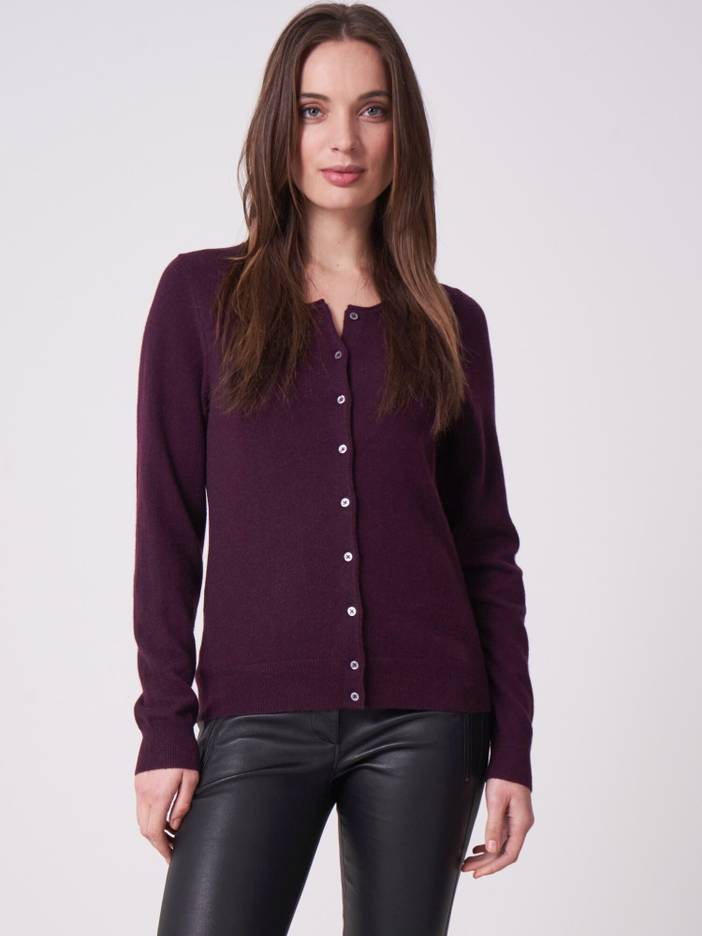 Basic fijngebreid vest met ronde hals van biologisch cashmere | Repeat Cashmere