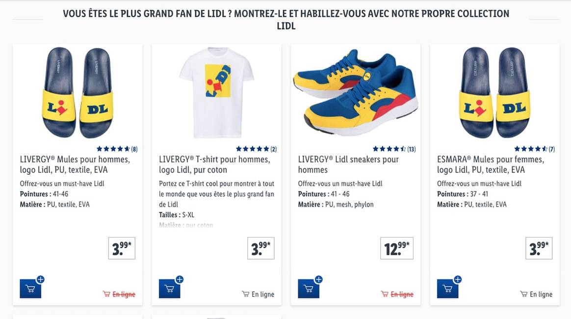 La mode dans les médias cette semaine : des sneakers Lidl en rupture de stock !