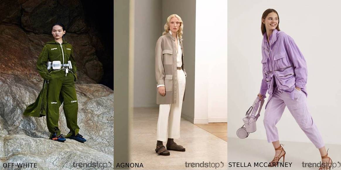 Beelden via Trendstop, van links naar rechts:
Off-White, Agnona, Stella McCartney, allen Resort 2020.