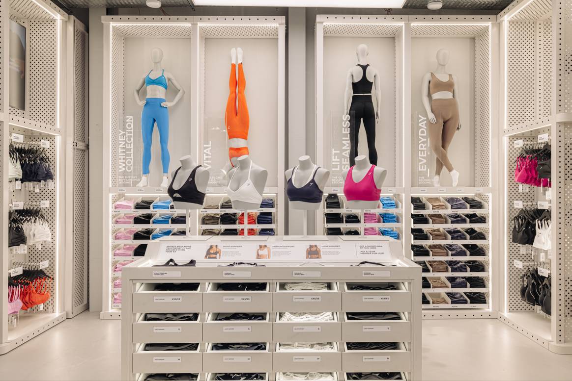 Gymshark aan de Kalverstraat 178 in Amsterdam