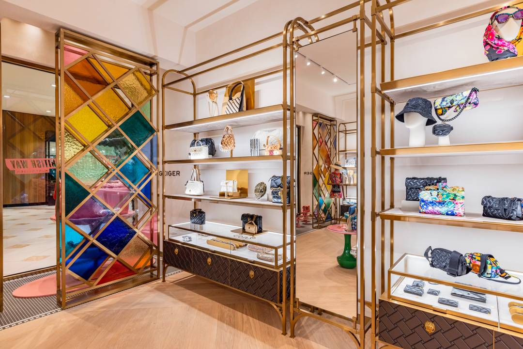 Interior of Kurt Geiger's debut store in Aventura Mall, Miami