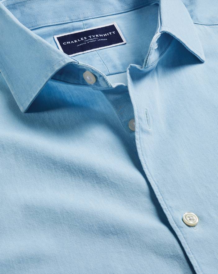 Men's Charles Tyrwhitt Cutaway Collar Denim Casual Shirt | Charles Tyrwhitt