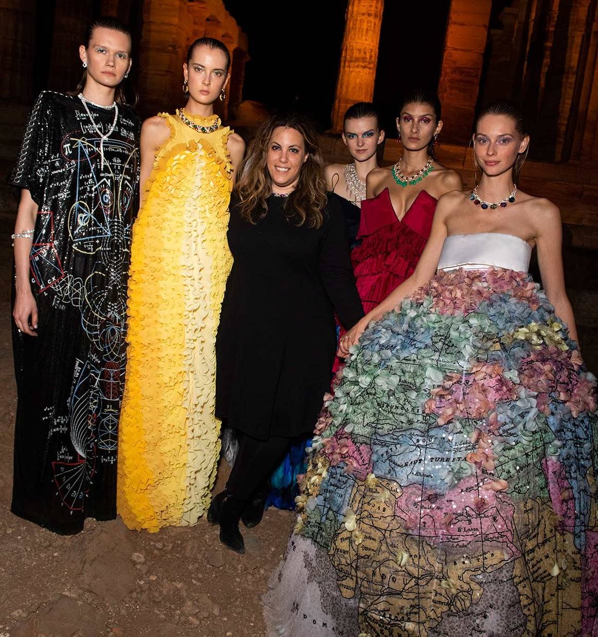 Mary Katrantzou SS20 show at Greece's Temple of Poseidon