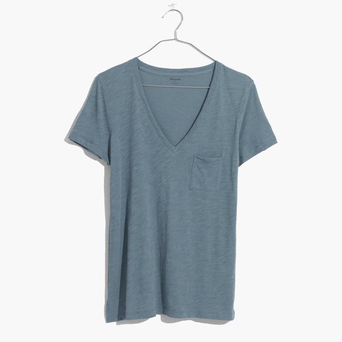 Whisper Cotton V-Neck Pocket Tee | Madewell