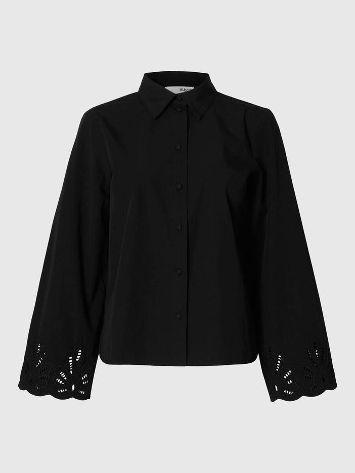 Broderie Anglaise Overhemd Met Lange Mouwen | Selected-Femme