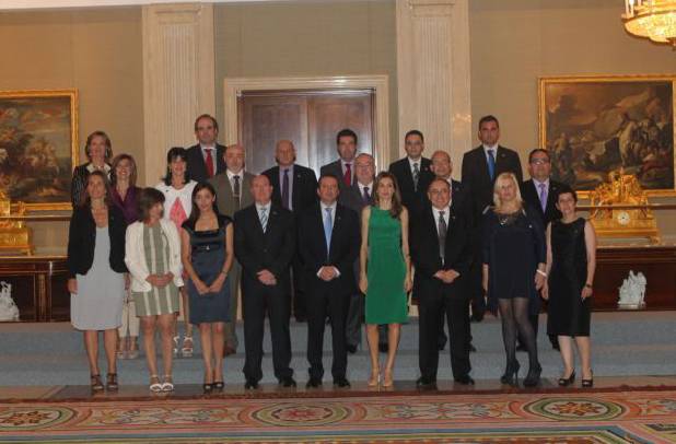 Princesa Letizia con empresarios de moda infantil