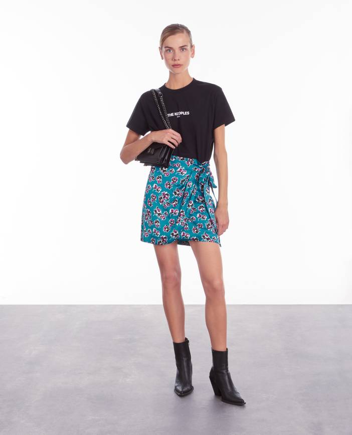 Kurzer Wickelrock Mit Print | The Kooples