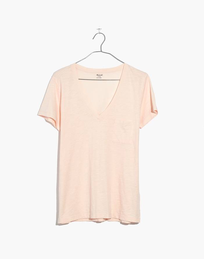 Whisper Cotton V-Neck Pocket Tee | Madewell