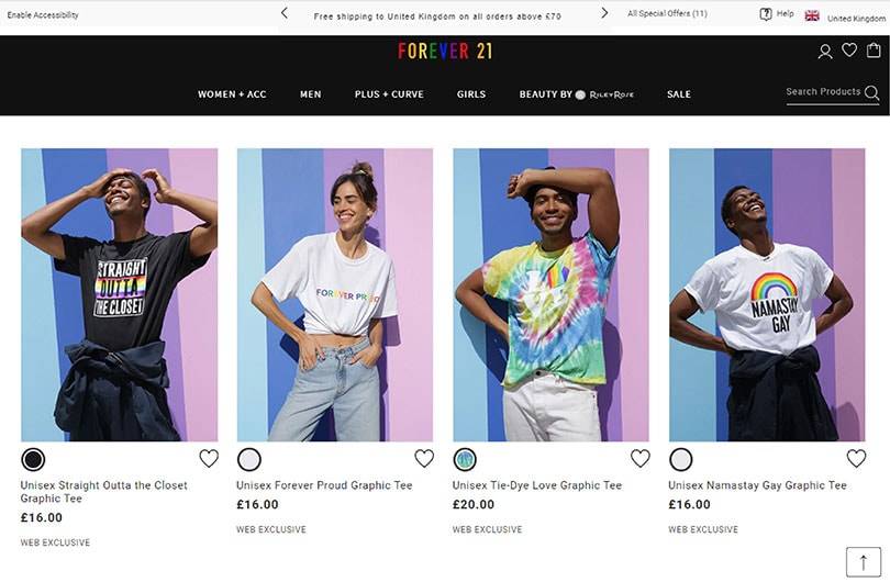 Forever 21 re-enters the UK and EU market