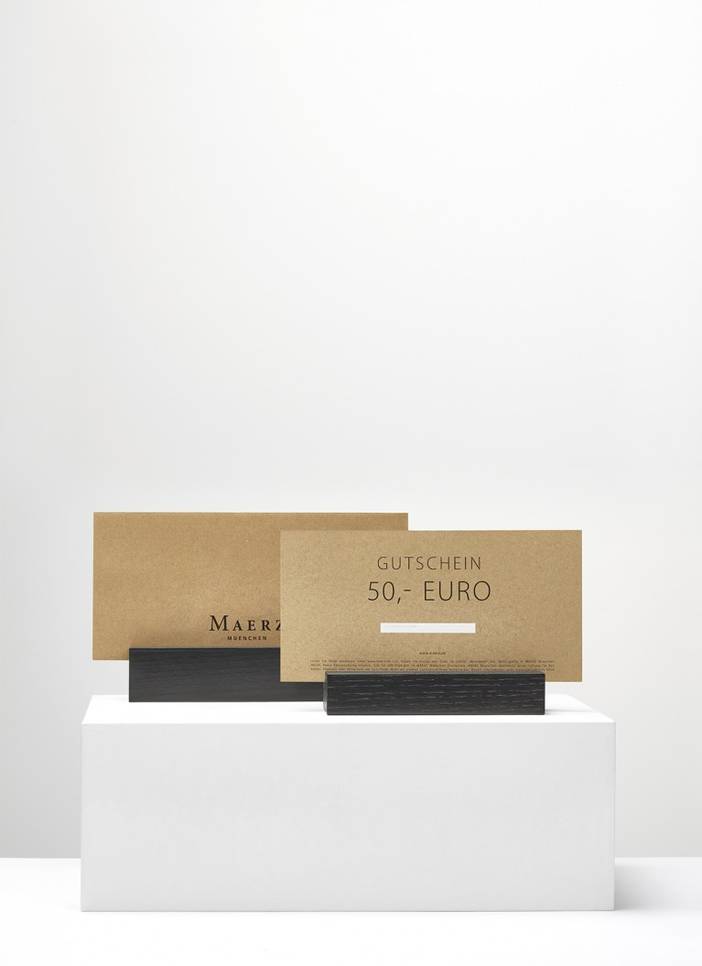 Geschenkgutschein 50€ als Karte mit Kuvert | Maerz