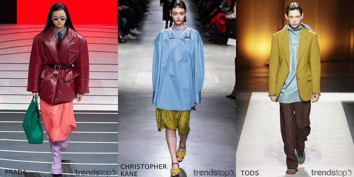 Imágenes cortesía de Trendstop, de izquierda a derecha: Prada,
Christopher Kane, Tods, todas la colección Otoño / Invierno 2020-21