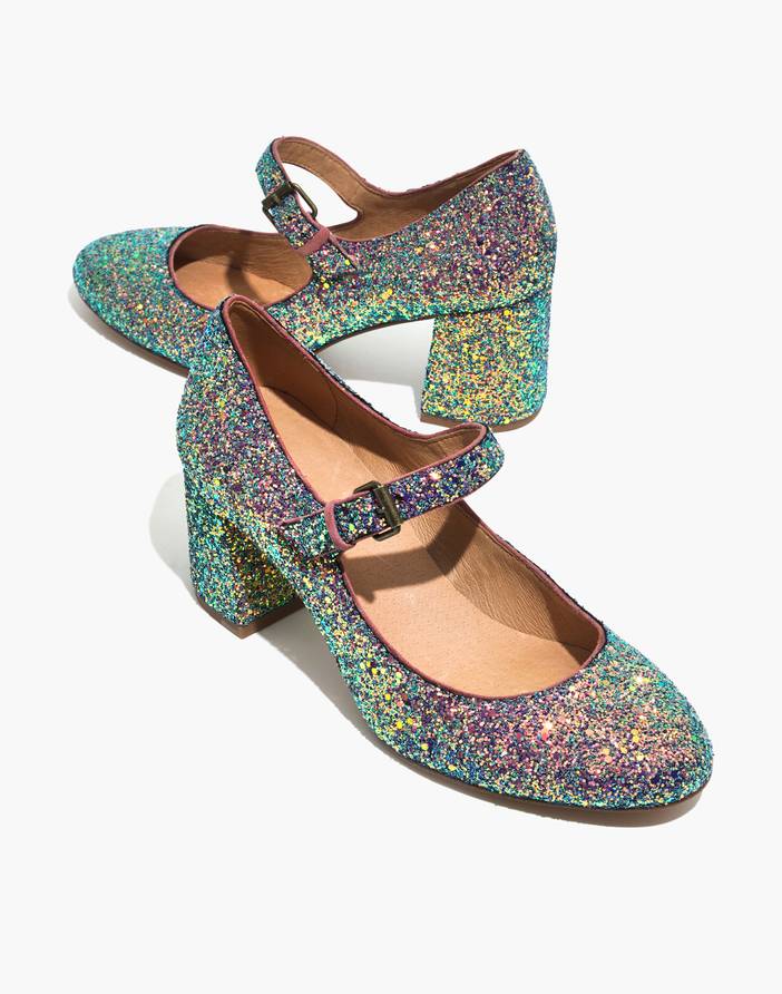 The Zelda Mary-Jane Pump in Glitter | Madewell