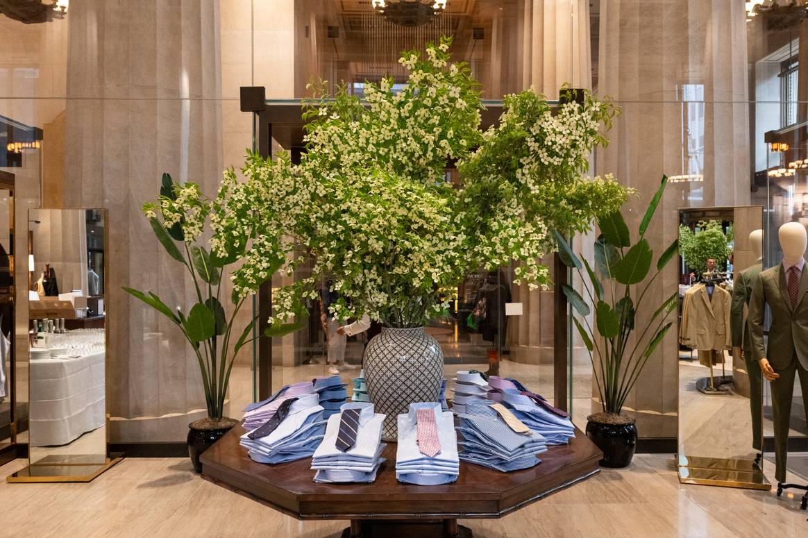 Interior of Brooks Brothers new flagship store in NYC