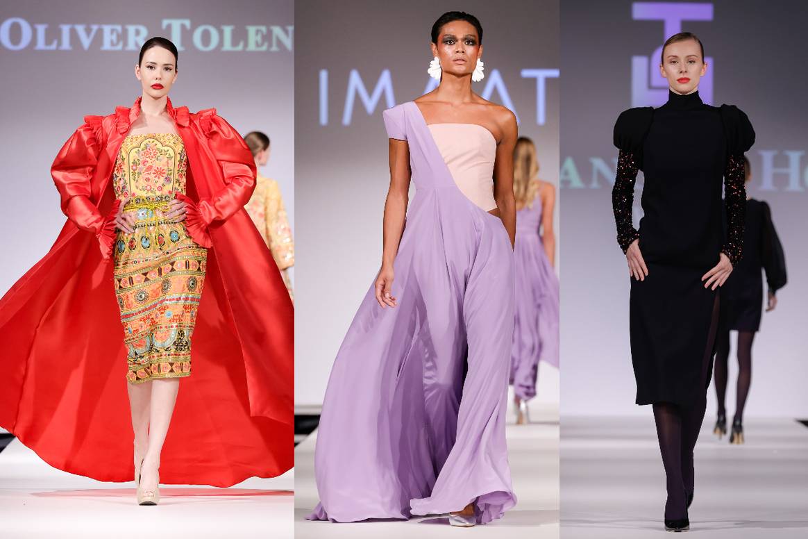 Von links nach rechts: Oliver Tolentino, Imaatu, Thang de Hoo. Bild: MQ Vienna Fashion Week