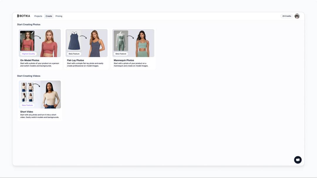 Botika product options