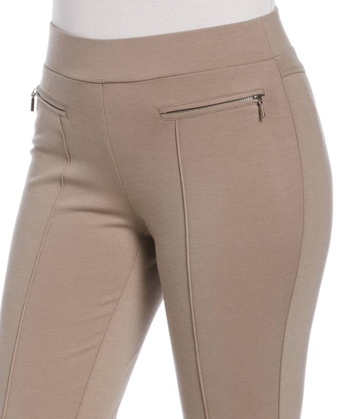 Women's Petite Ponte Knit Slim Leg Pants - Comfort Fit | Rafaella