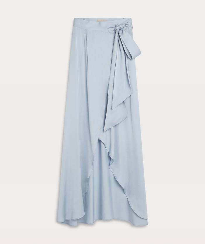 YAMICIA overslag maxi-rok in satijn look | JOSH V
