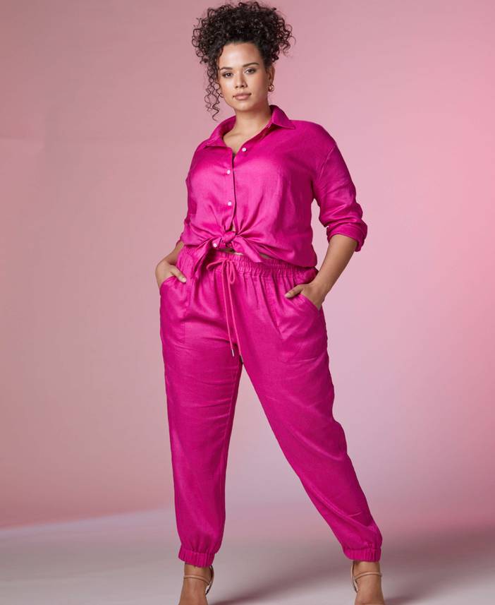 Women's Plus Size Easy Linen Shirt | Rafaella