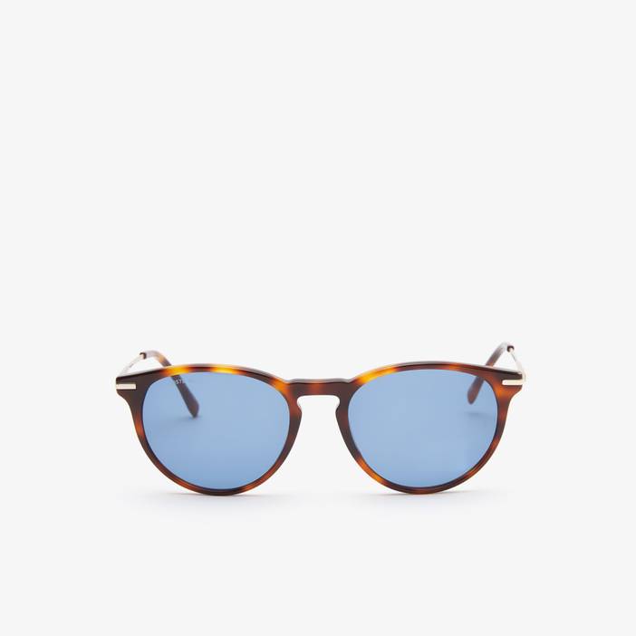 Unisex Novak Djokovic Sonnenbrille rund aus Acetat | Lacoste