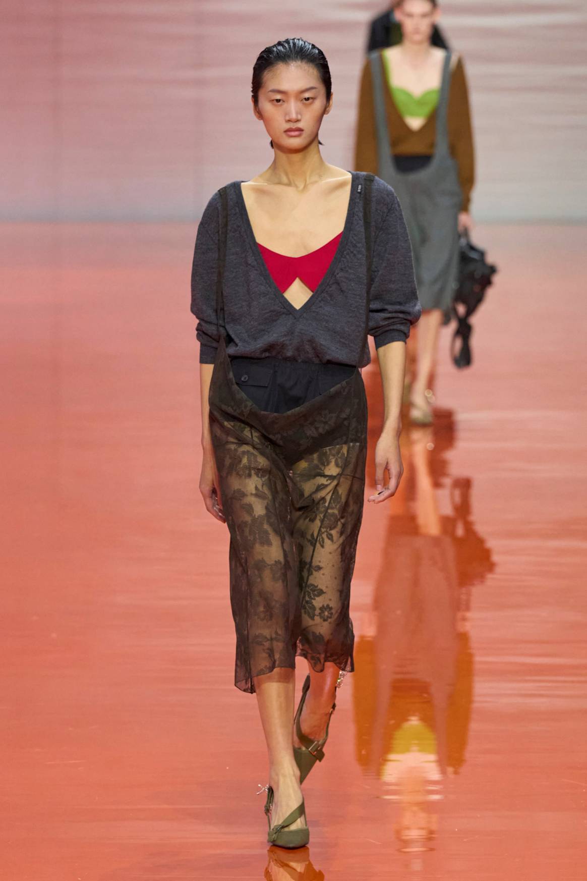 Credits: Prada SS26 grey v neck ©Launchmetrics/spotlight