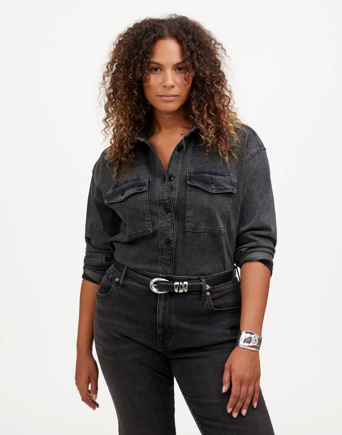 Denim Long-Sleeve Button-Up Shirt in Chamberlain Wash | Madewell