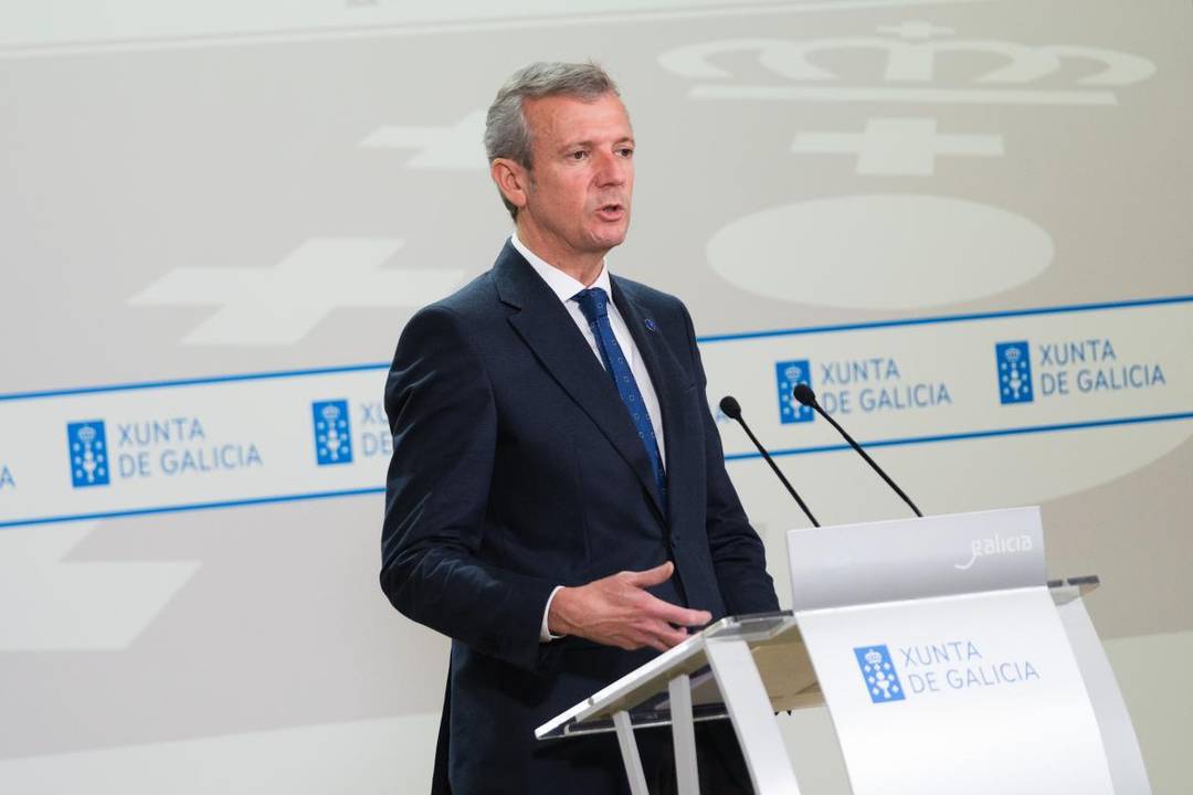 Alfonso Rueda, presidente de la Xunta de Galicia durante su comparecencia ante los medios tras la reunión del Consejo de la Xunta del 16 de diciembre de 2024.