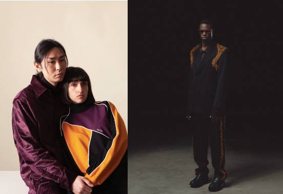 Créditos: Miriam Sanz y Yohei Oki, fundadores de la firma de moda Shoop (izquierda). Derecha: Look de su colección Fall-Winter 2022/23