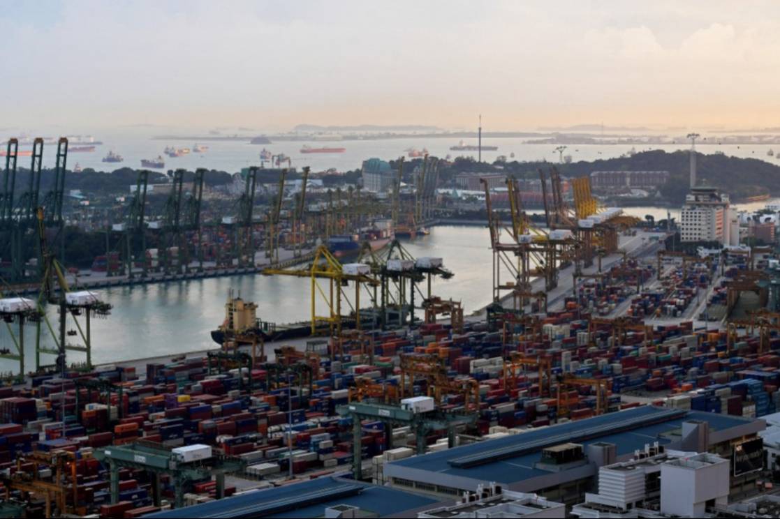 Cargo Ship Port in Singapore