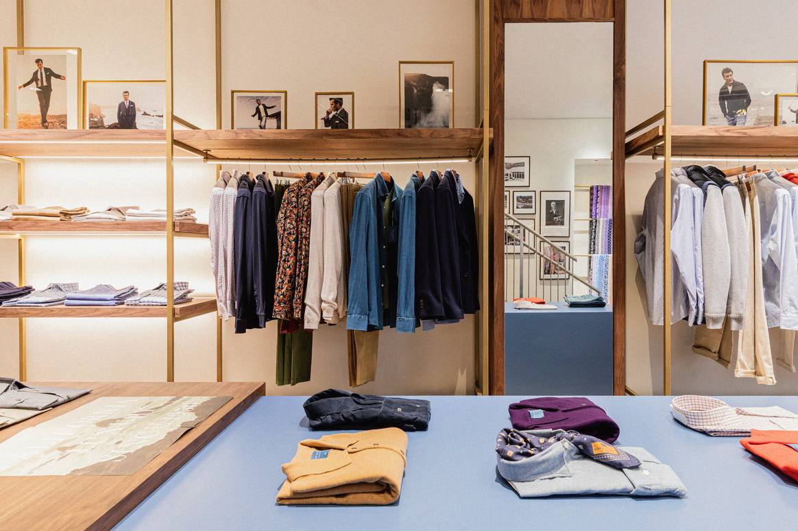 Store interior of Robert Talbott's new flagship store on Madison Avenue