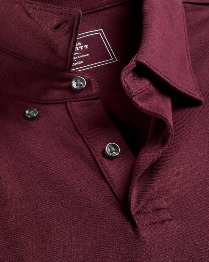 Men's Charles Tyrwhitt Long Sleeve Smart Jersey Polo Shirt | Charles Tyrwhitt