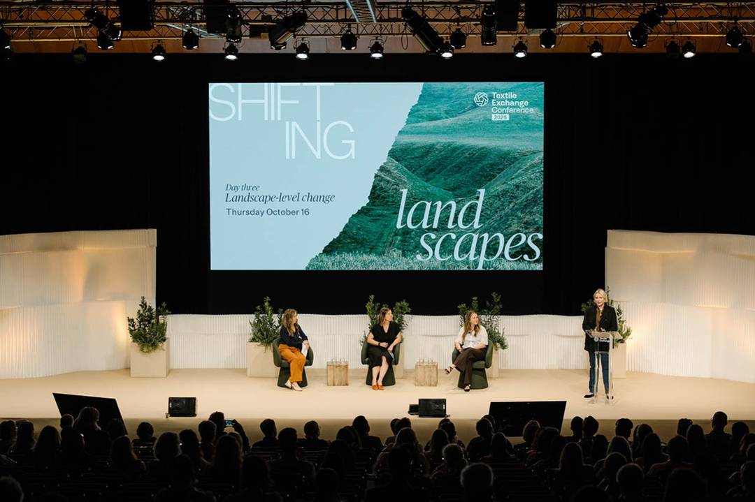 Shifting landscapes fFrom left to right): Beth Jensen, Ashley Gill, Sarah Needham and Claire Bergkamp of Textile Exchange