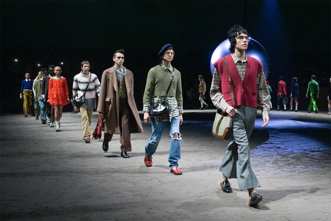 En images : le défilé Gucci hommes automne-hiver 2020-2021
