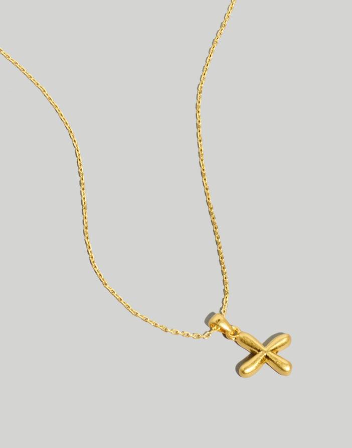 Puffy Letter Pendant Necklace | Madewell