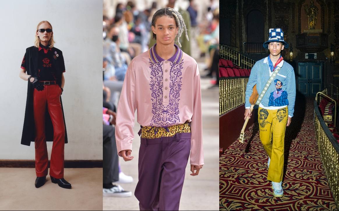 SS22-Fotos: Ernest W. Baker via Catwalkpictures, Bluemarble via Catwalkpictures en Kid Super (van links naar rechts)