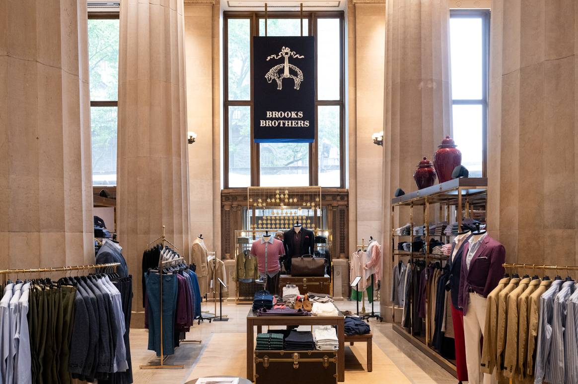 Interior of Brooks Brothers new flagship store in NYC