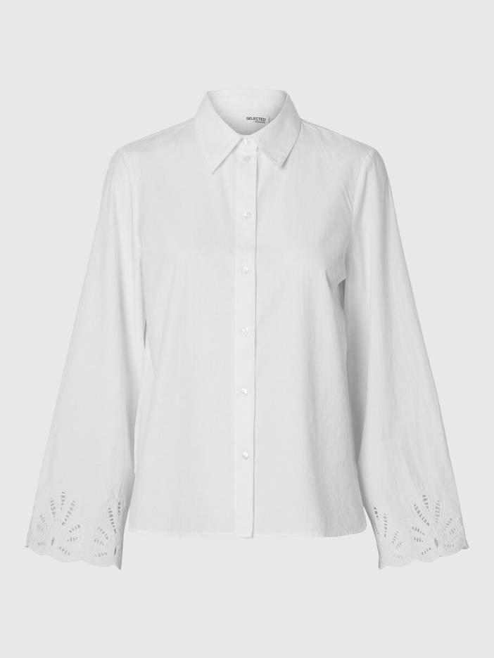 Broderie Anglaise Overhemd Met Lange Mouwen | Selected-Femme