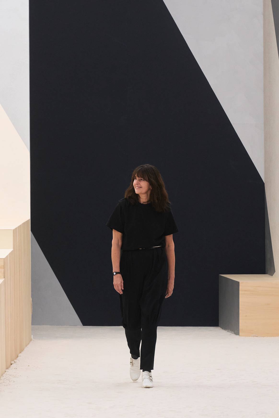 Virginie Viard at the finale of Chanel HC FW22.