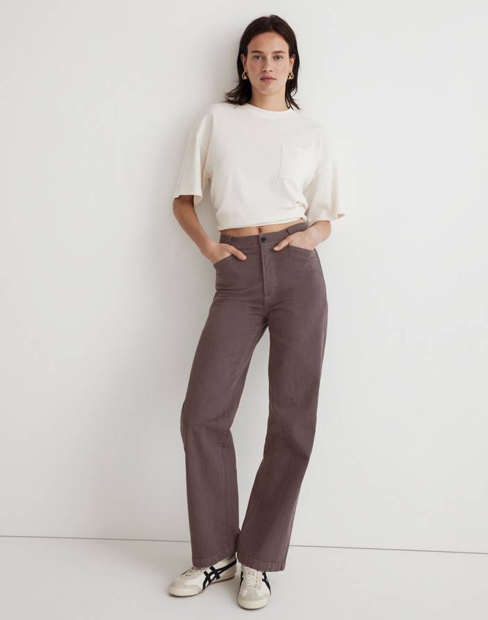 The Emmett Wide-Leg Pant: Garment Dyed Edition | Madewell