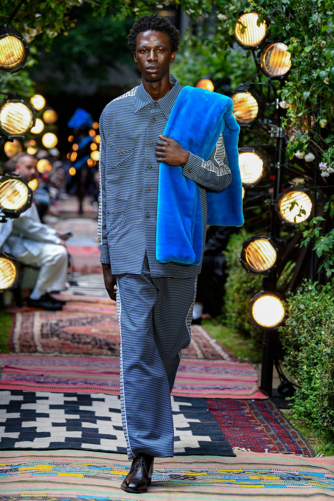 Cross motifs in clothing and décor at Ahluwalia SS23. Image: Catwalkpictures