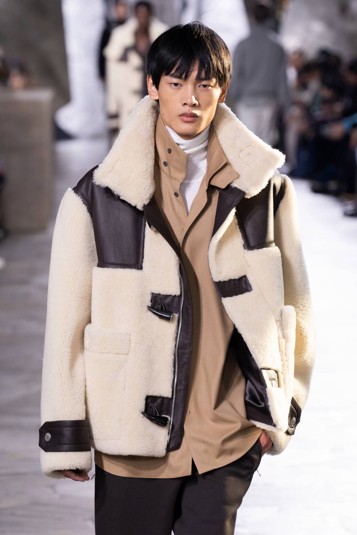 Hermes FW23 shearling jacket