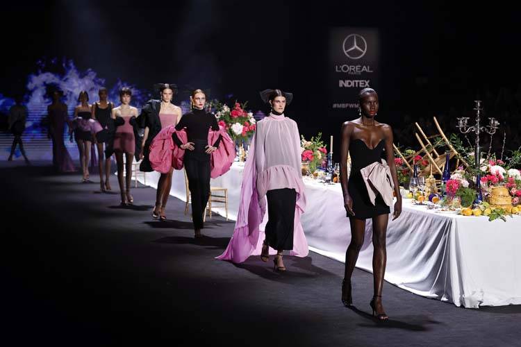 Imagen de la colección FW23 de Encinar en MBFW Madrid, por cortesía de la organización