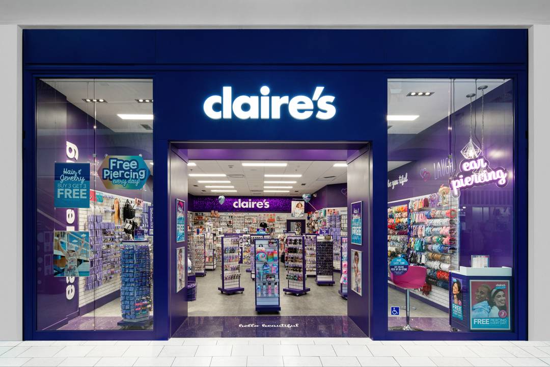 Claire's Paris flagship storefront.