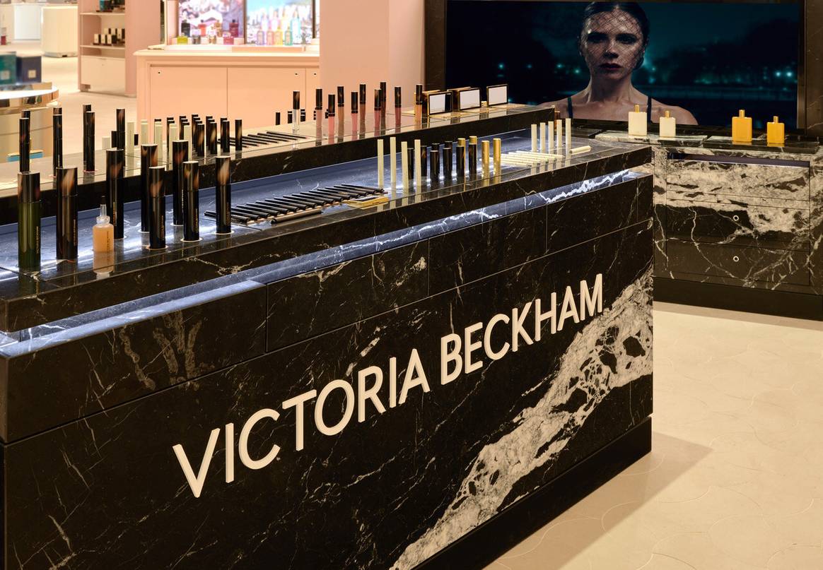 Victoria Beckham Beauty counter at Rennaï, Royalmount, Canada