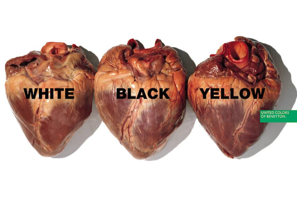 Una delle campagne di Oliviero Toscani per United colors of Benetton