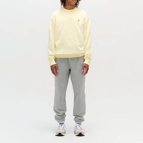 Herren Made in USA Core Crewneck Sweatshirt in Gelb, Cotton Fleece, Größe L | New Balance