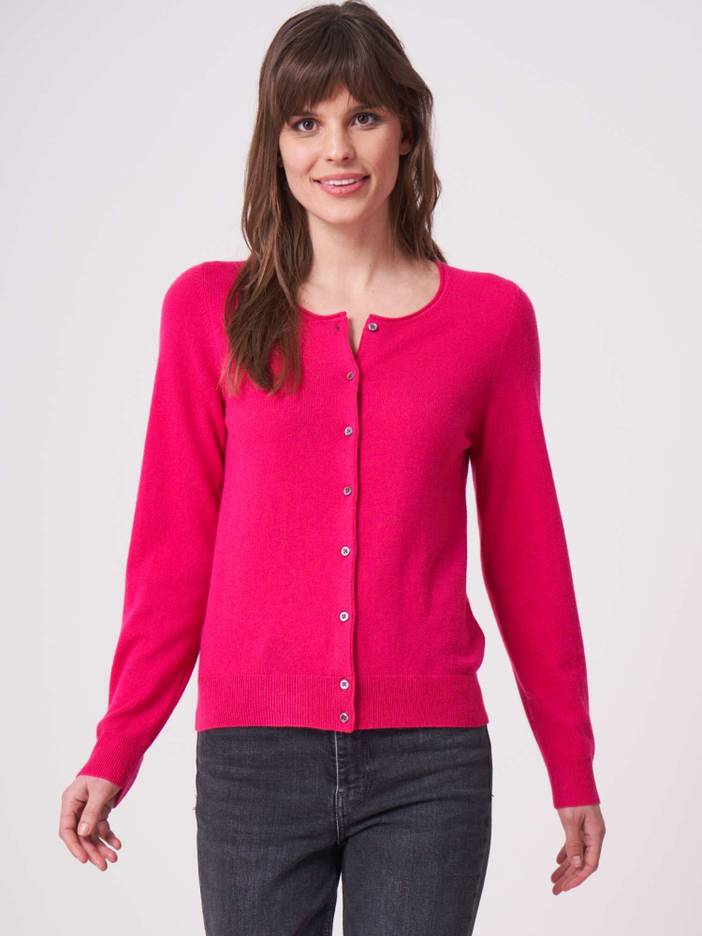 Basic fijngebreid vest met ronde hals van biologisch cashmere | Repeat Cashmere