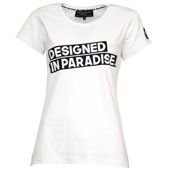 Damen T-Shirt Designed in paradise | Roberto Geissini