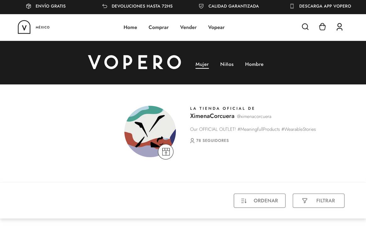 Tienda oficial de Ximena Corcuera