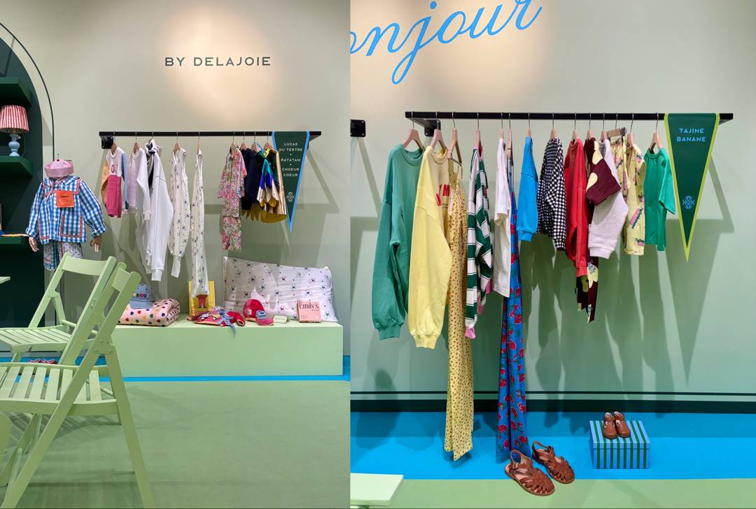 L'espace Kiosk France par le studio Delajoie au salon Pitti Bimbo juin 2026.